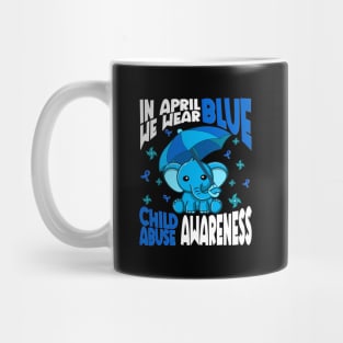 In April Blue Child Abuse Mug